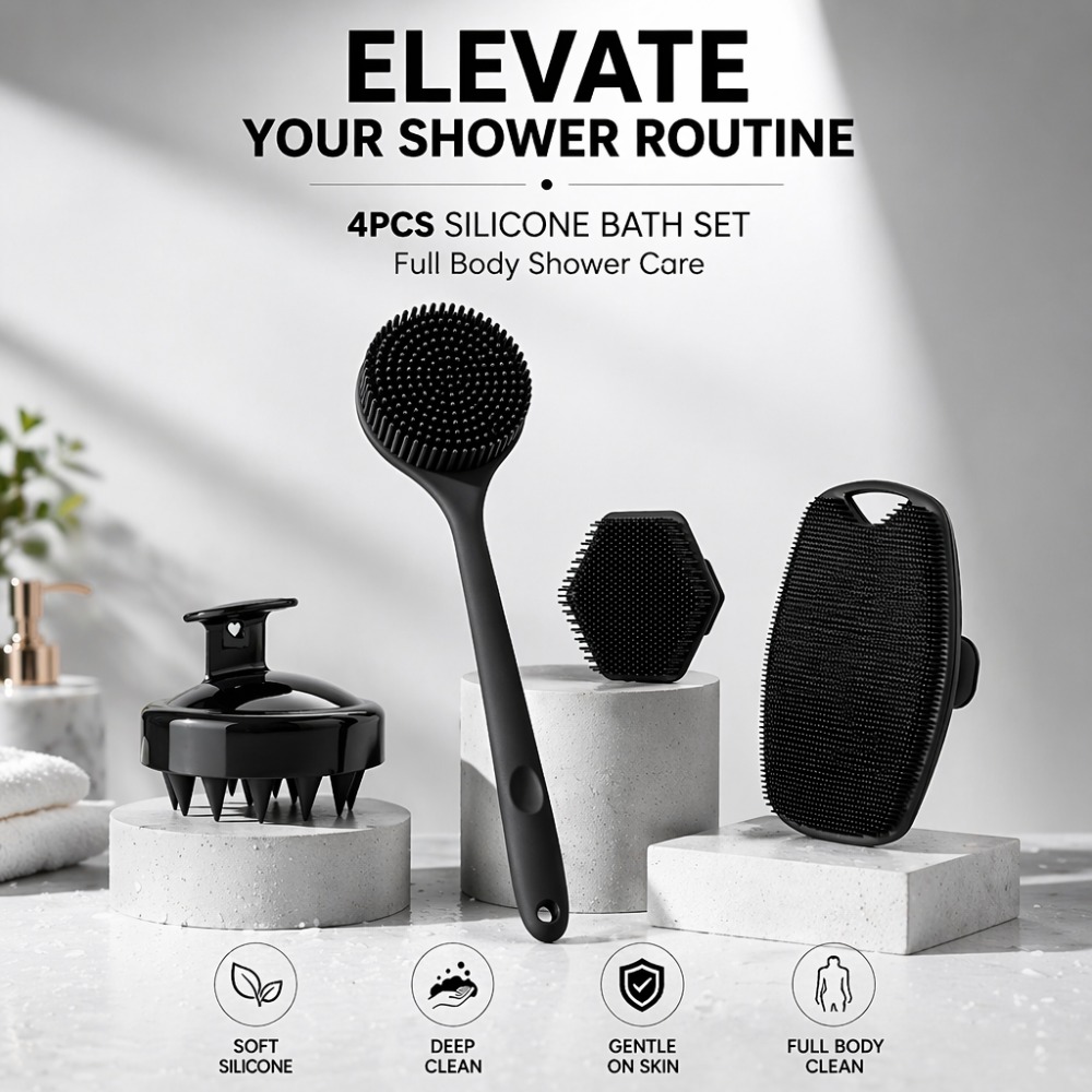 Dry Brush Body - Conjunto de 4 Escovas de Silicone