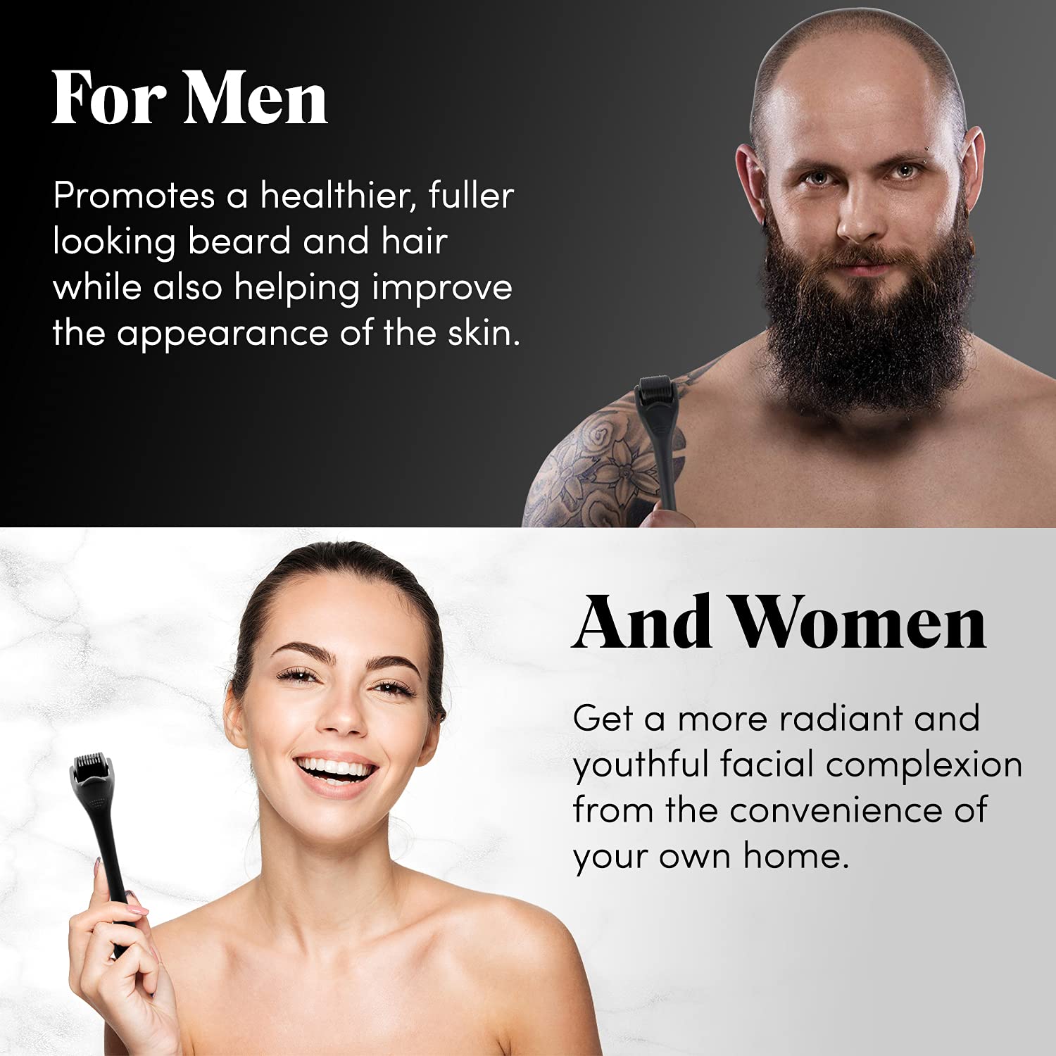 Rolo derma para pele, barba e  - Derma Roller 0.25 avaliação e preço