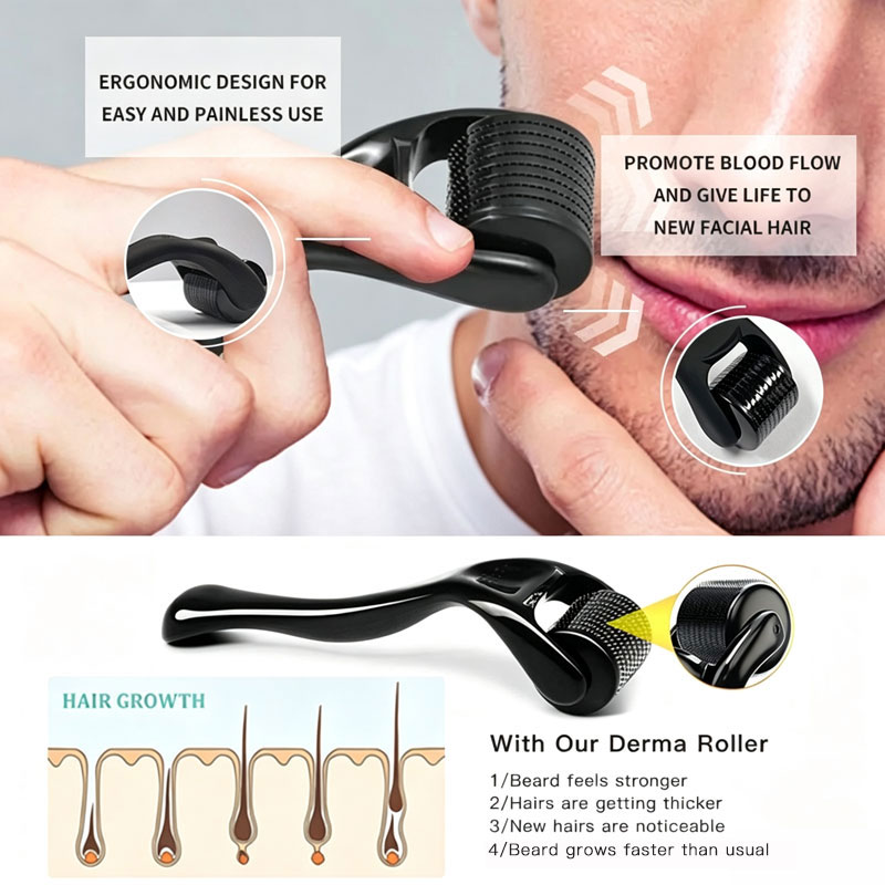 2/5/10 pçs atacado preto compl - Derma Roller 0.25 avaliação e preço